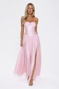Jewel Of The Night Strapless Maxi Dress Pink