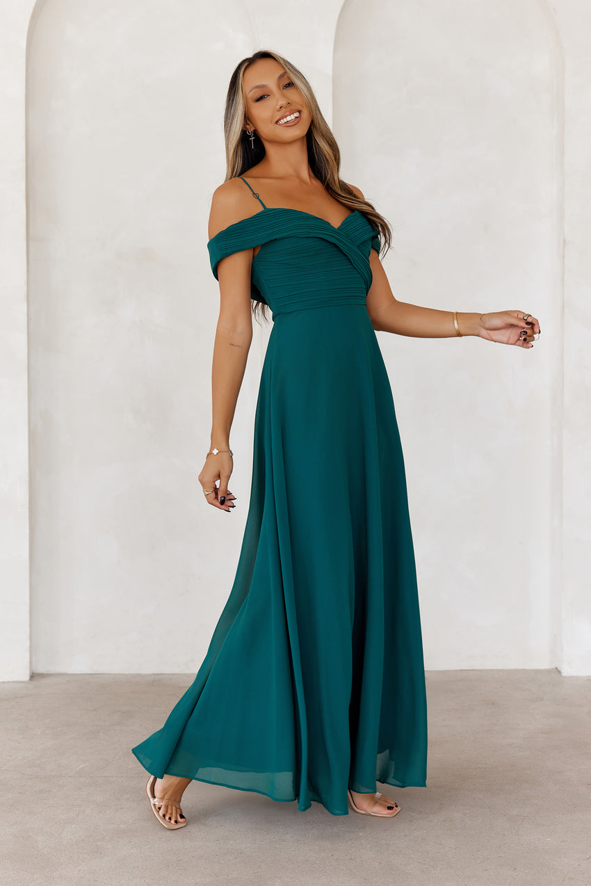 Luxurious Aurora Maxi Dress Teal