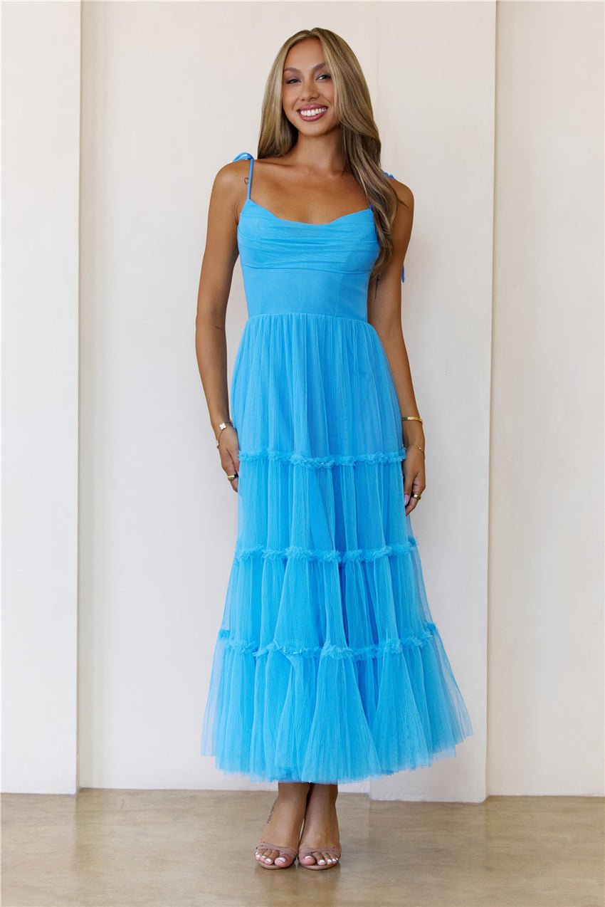 Never Declined Maxi Dress Blue