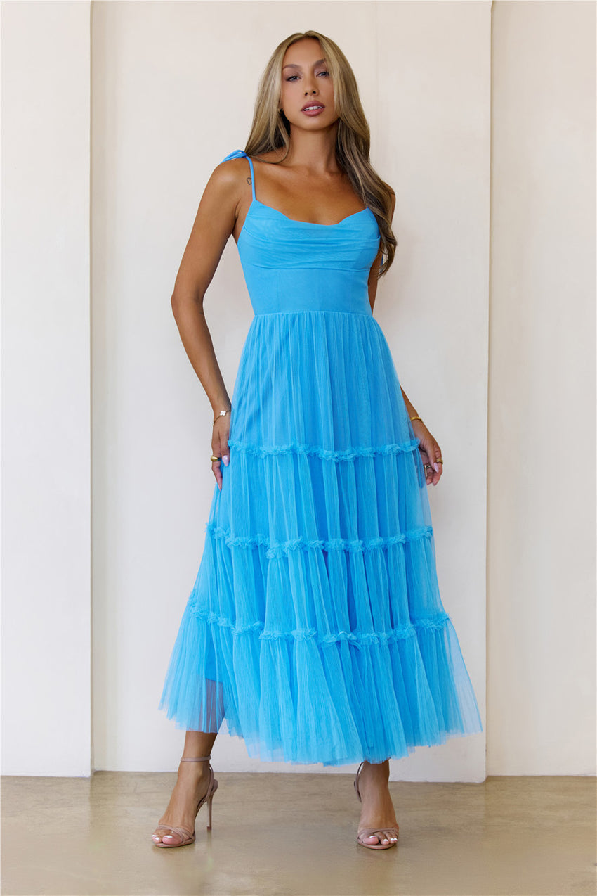 Never Declined Maxi Dress Blue