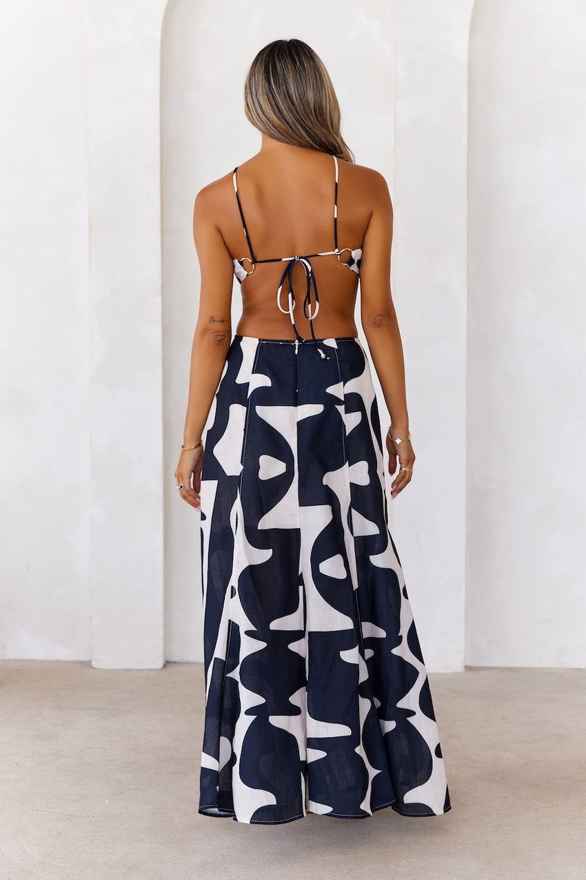 Summer Lights Halter Maxi Dress Taupe