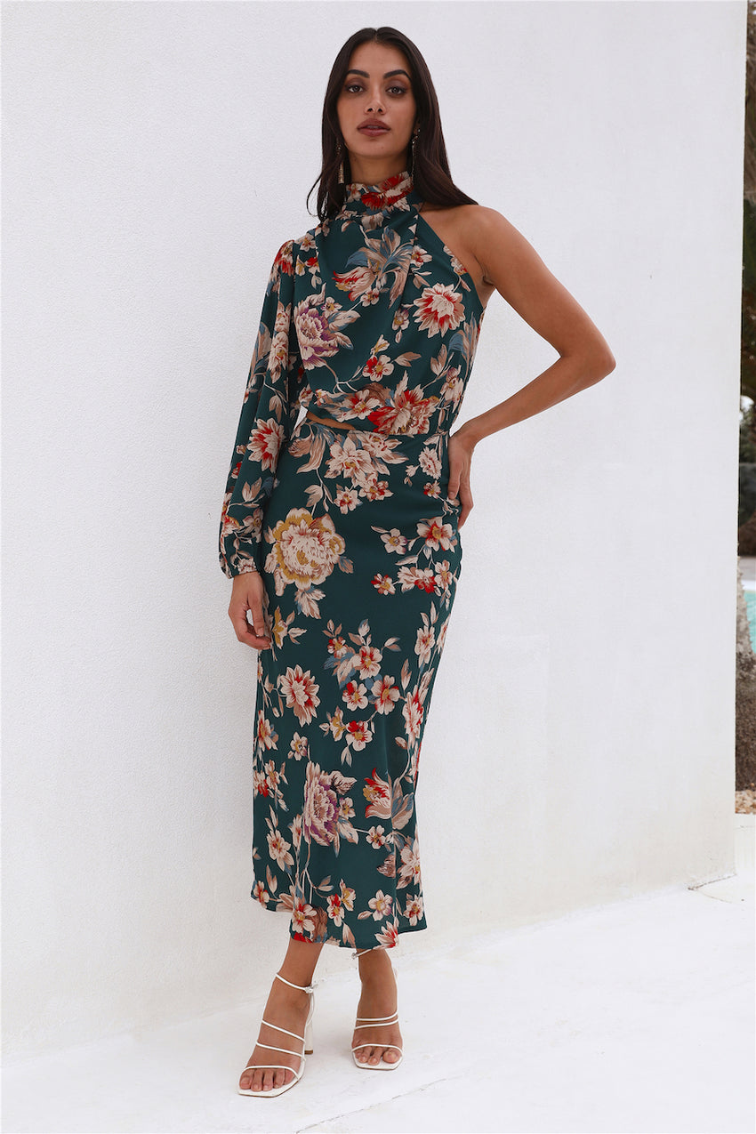 Love Your Needs Midi Dress Teal