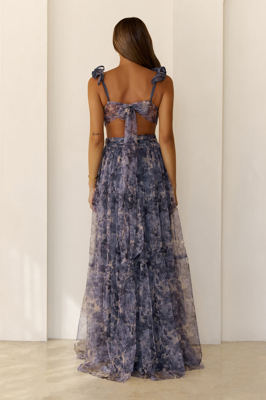 Whisper Lane Maxi Dress Slate Blue