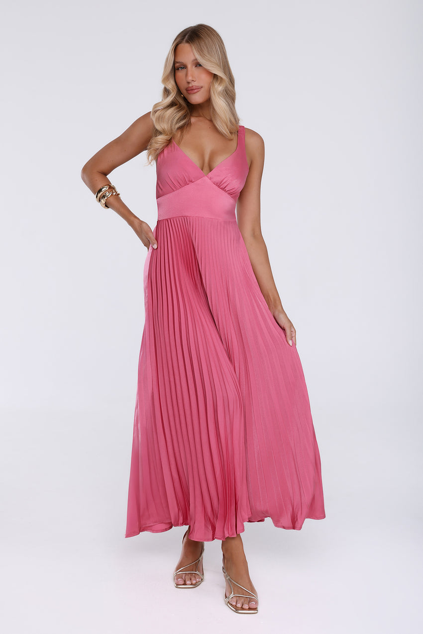 Dazzling Opulence Maxi Dress Rose