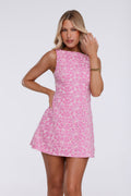 Pretty Mood Only Embroidered Mini Dress Pink