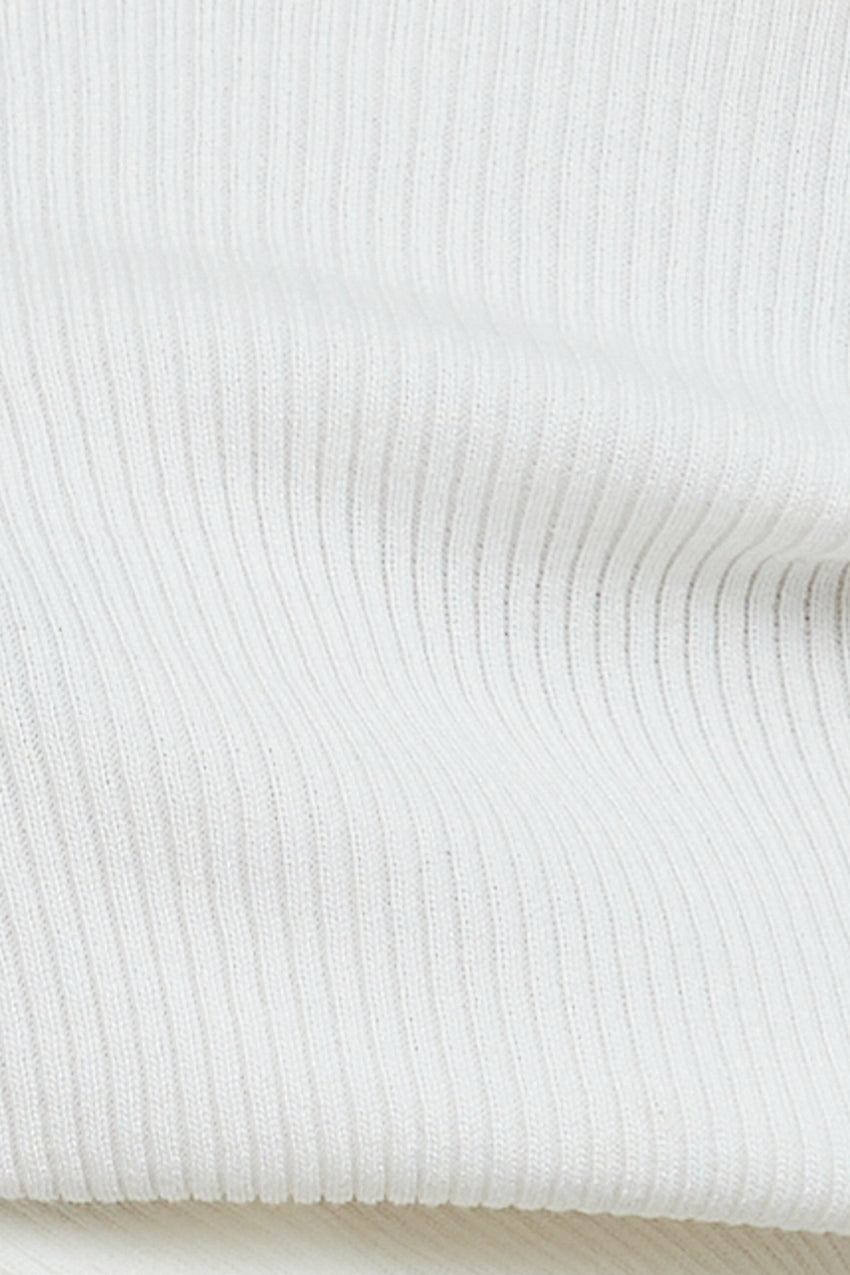 Think Twice Knit Top White