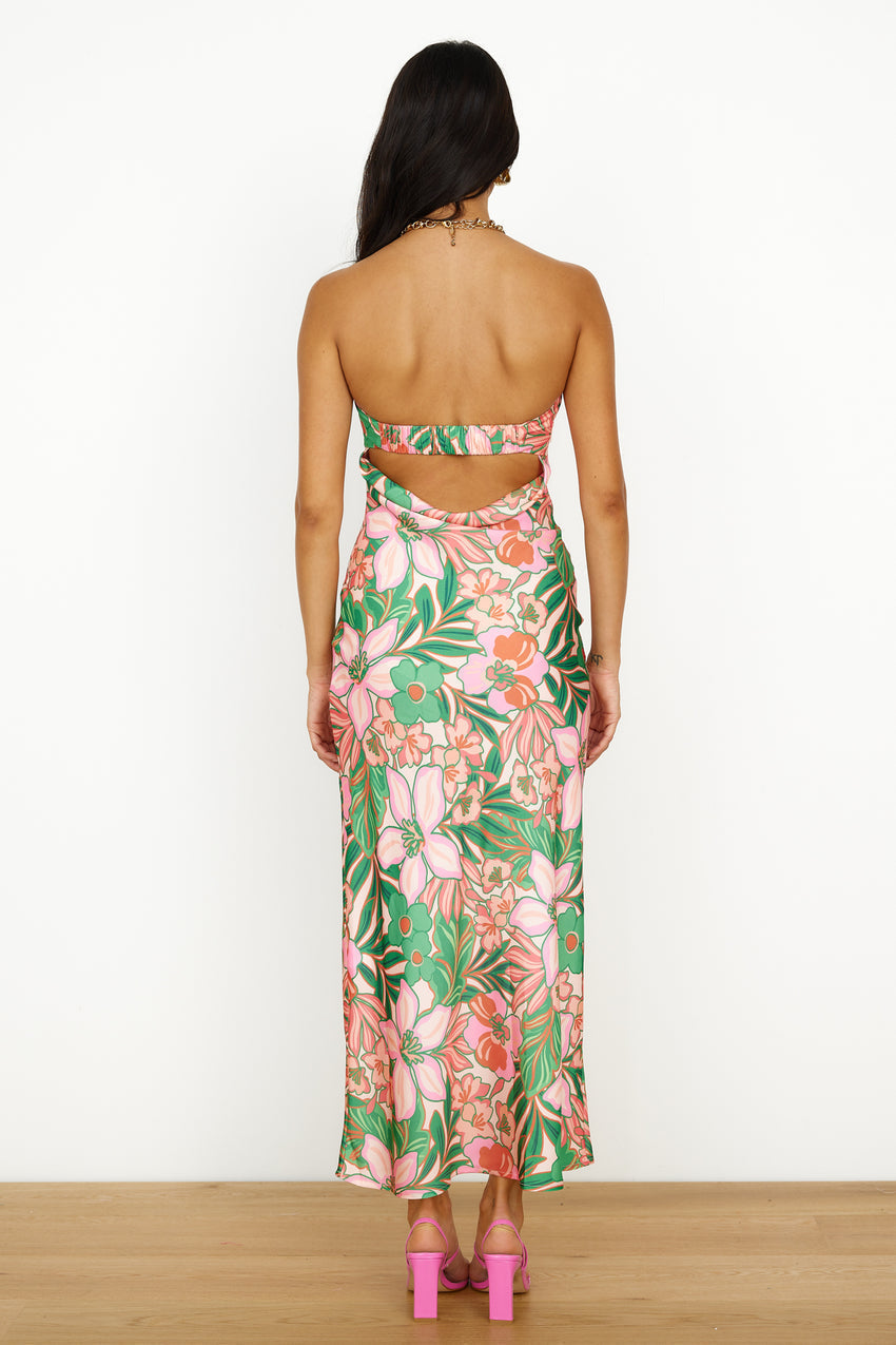 Highway To Heaven Maxi Dress Pink Green