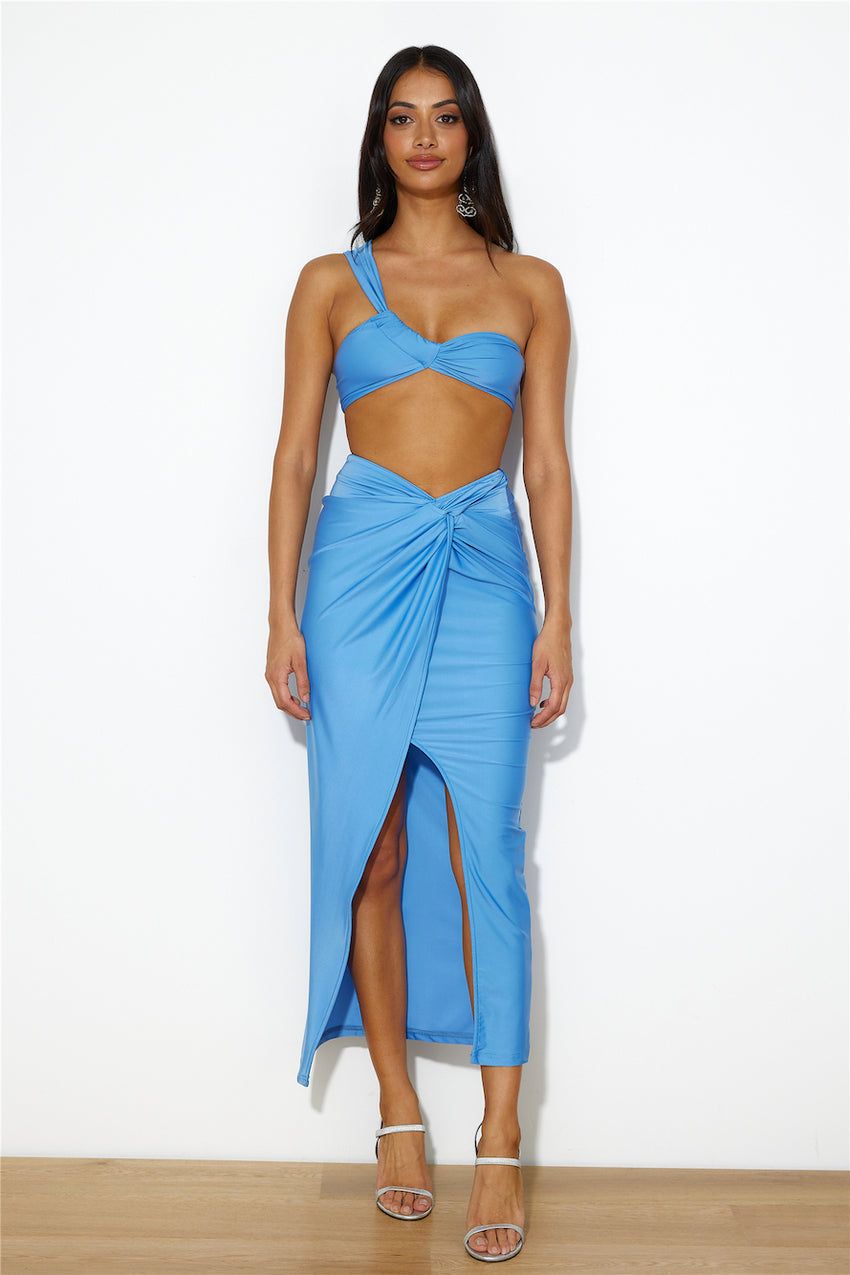 Ready For Goss Crop Top Blue