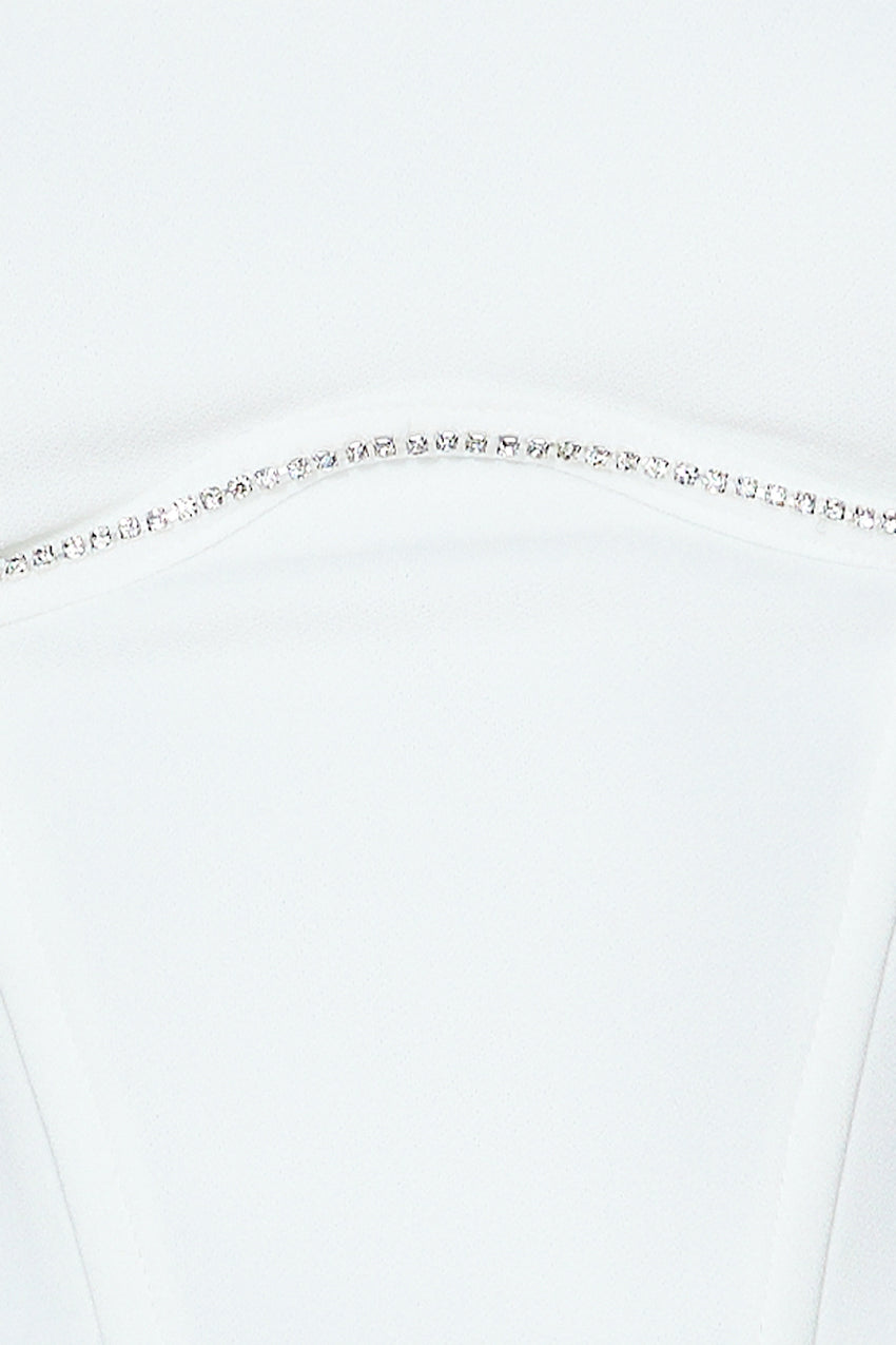Glam Look Crop Top White