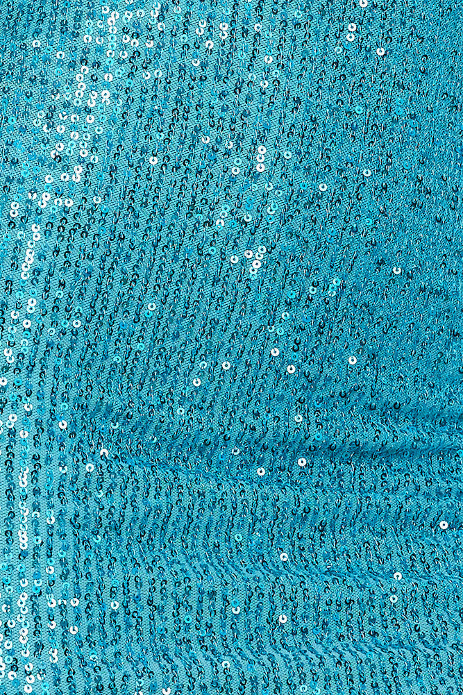 Calling Party Girls Sequin Mini Dress Aqua