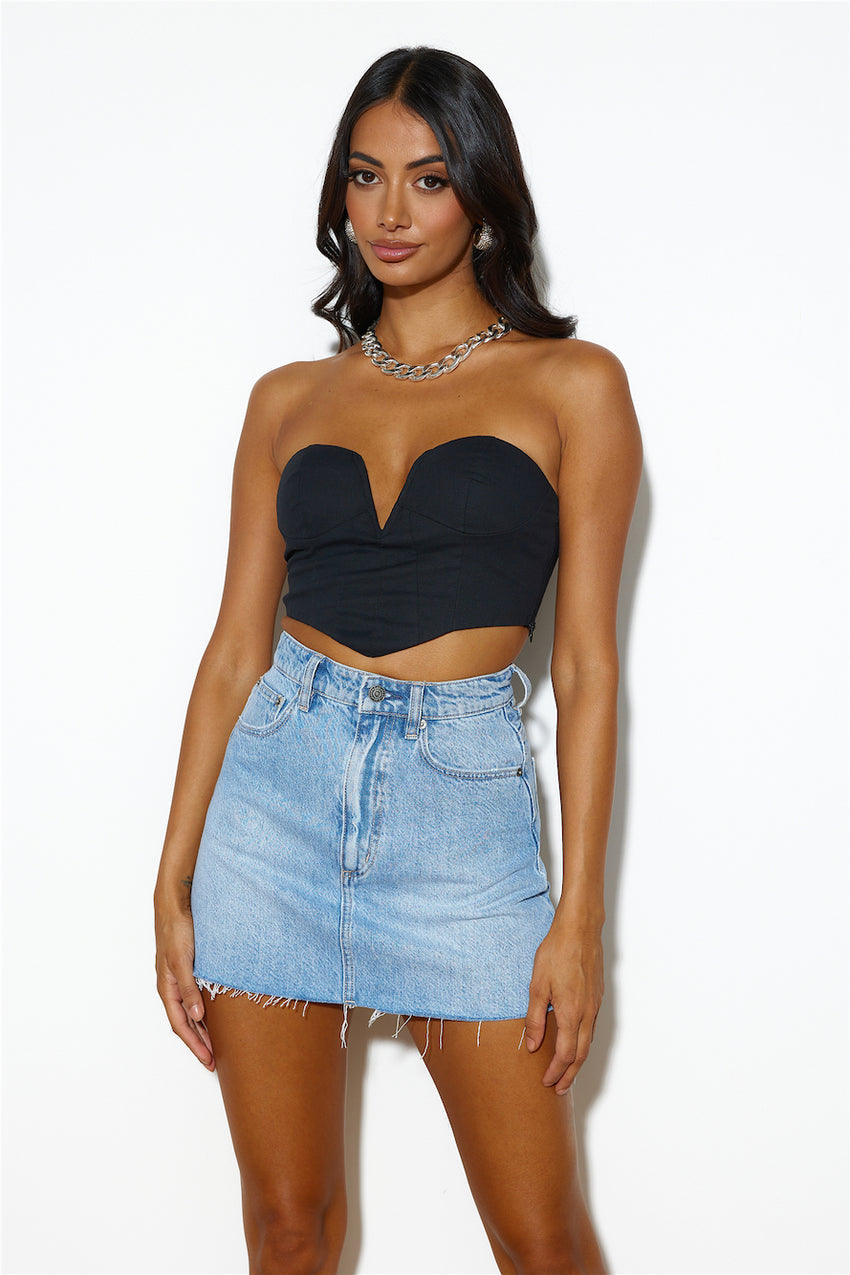 Gwen Babe Corset Top Black