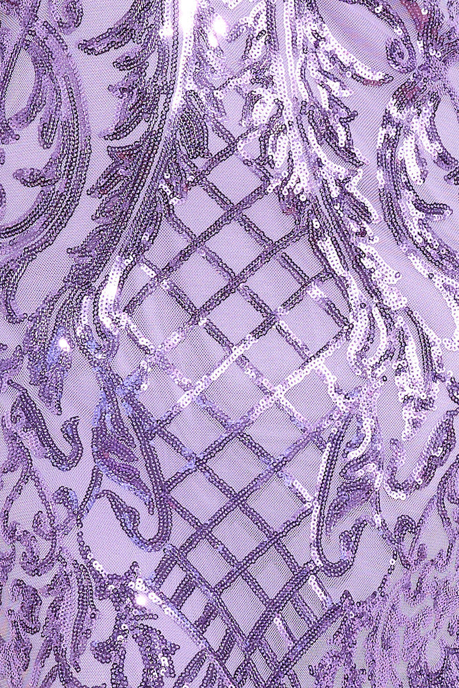 Shining Now Sequin Maxi Dress Purple