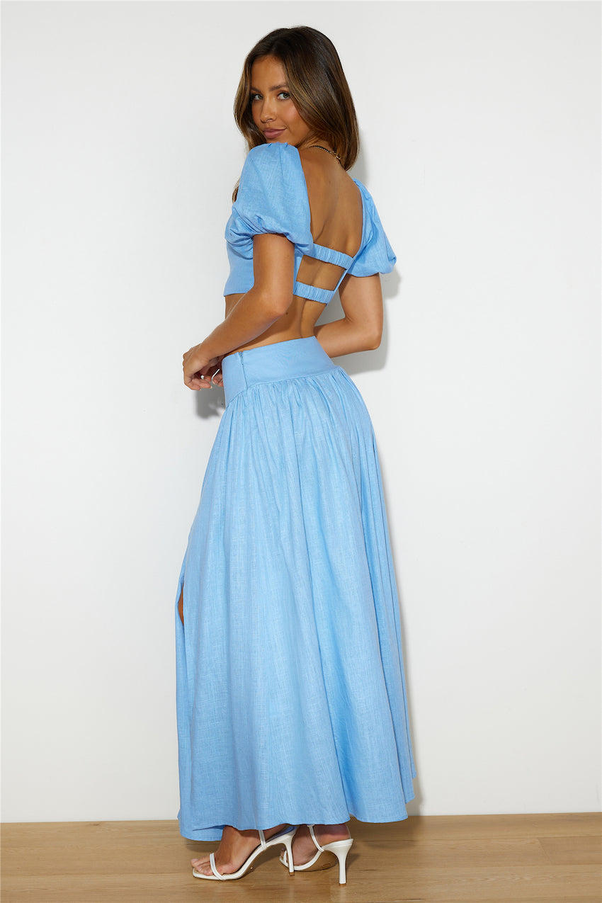 Her Vibe Crop Top Blue
