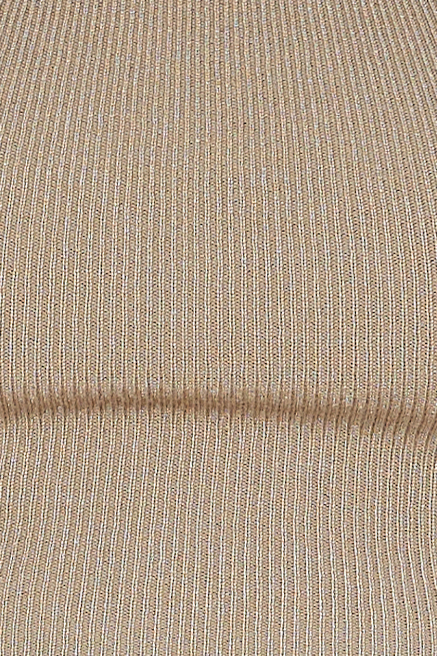 In Or Out Knit Crop Top Brown