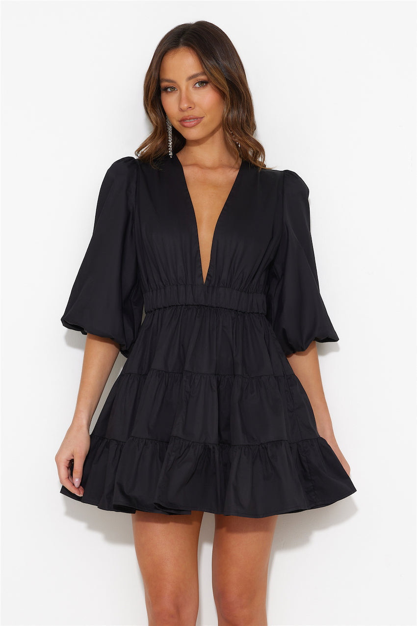HELLO MOLLY Sweetest Treat Mini Dress Black