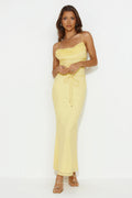Hourglass Love Mesh Maxi Dress Yellow