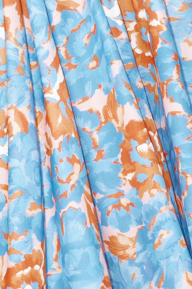Lush Fields Midi Dress Blue