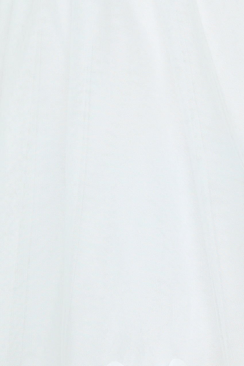 Giving All Of Me Strapless Tulle Mini Dress White