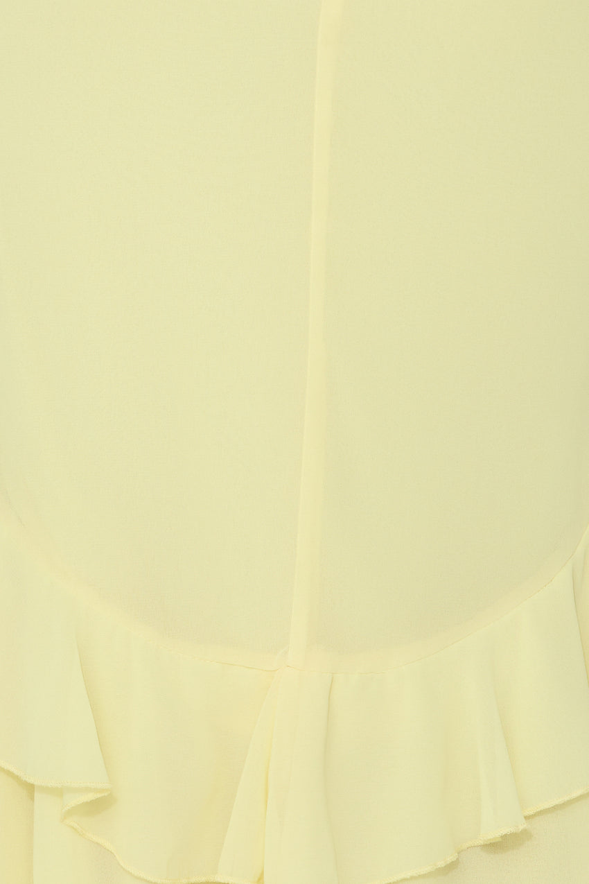 Golden Rooftops Midi Dress Yellow