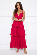 Fashionably Ever After Maxi Dress Burgundy