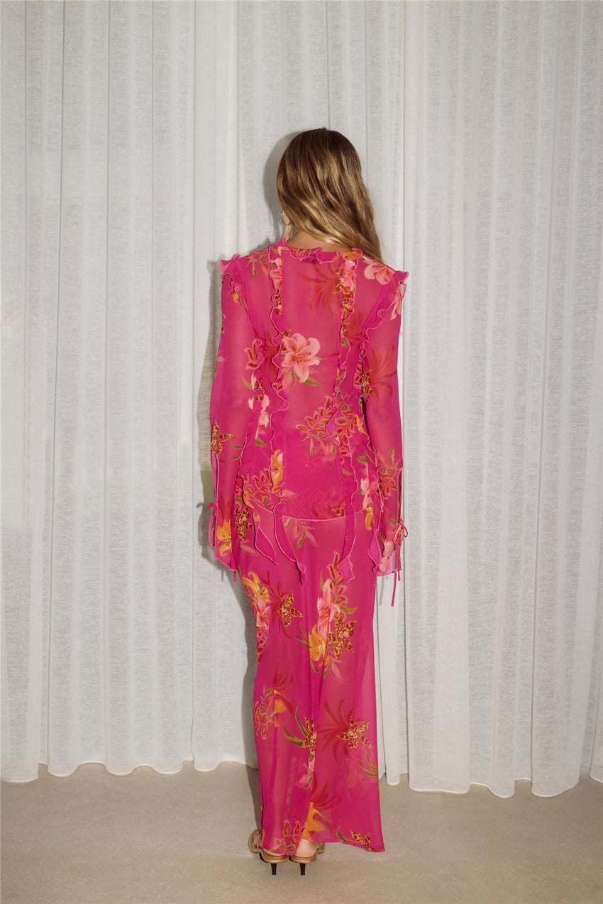 Soft Island Dreams Long Sleeve Top Pink