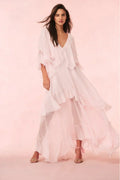 Collia Silk Maxi Dress - Pale Pink