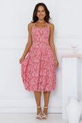 Soul Goals Halter Midi Dress Pink