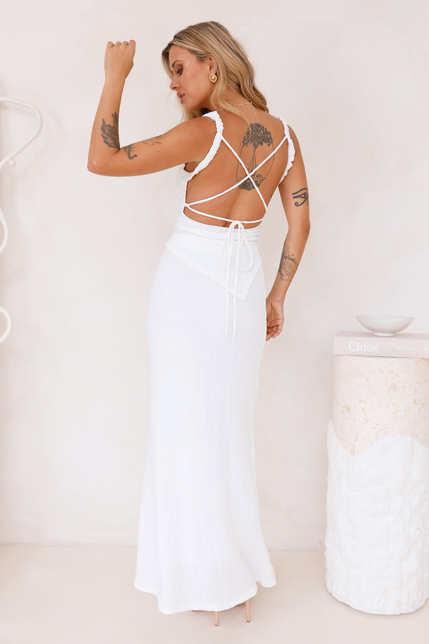 Lush Tropics Top White