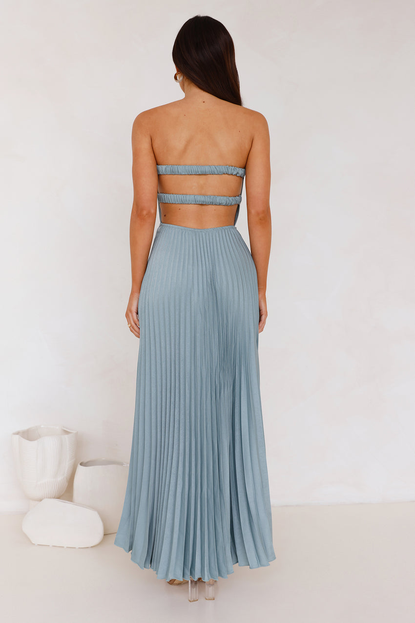 Sunflower Serenity Plisse Maxi Dress Sage