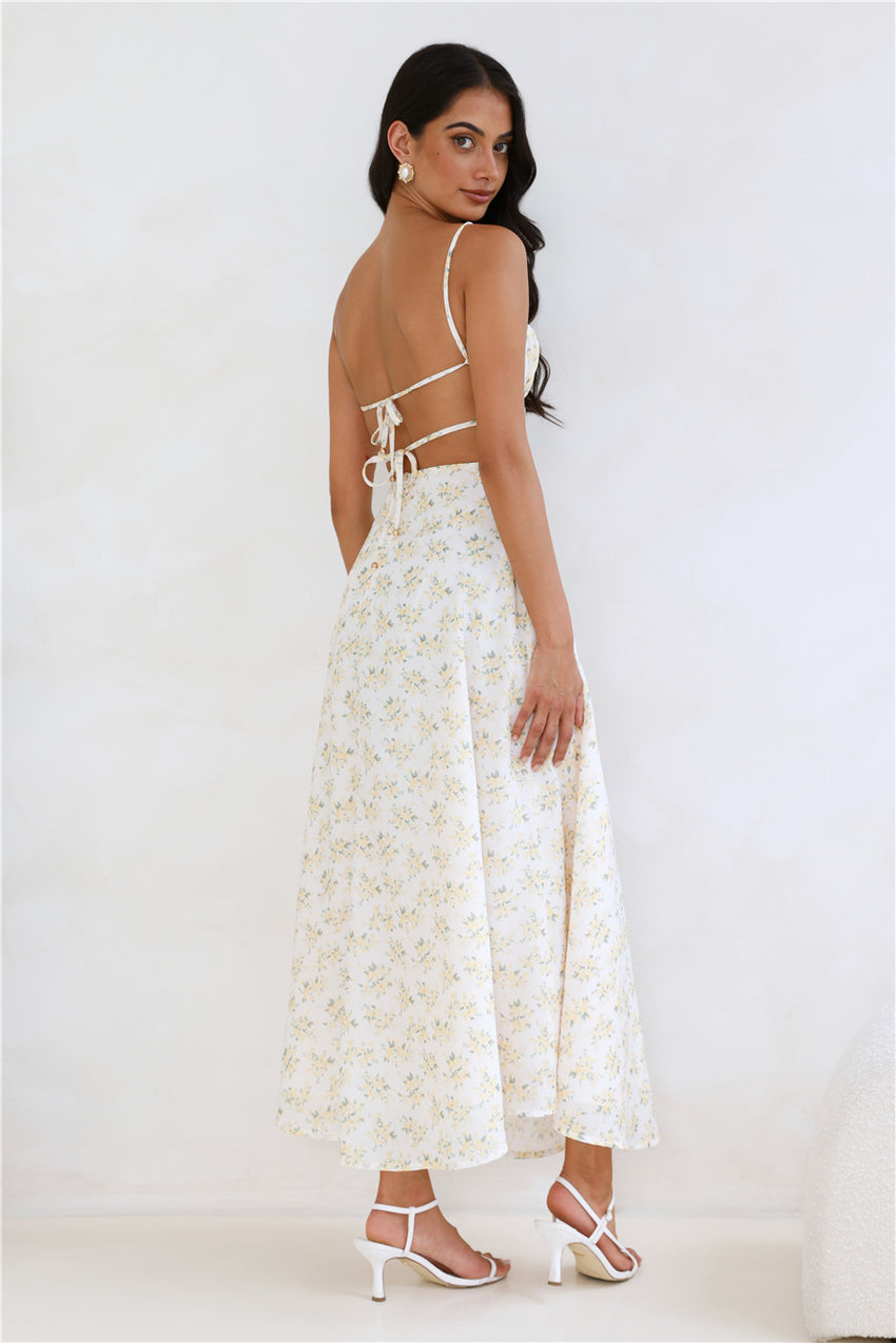 Orchid Kiss Maxi Dress Yellow