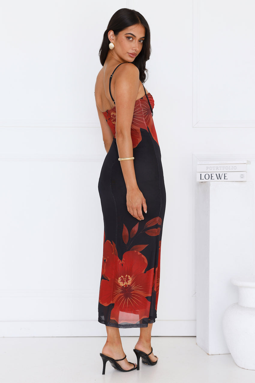 Stylish Shores Mesh Maxi Dress Black