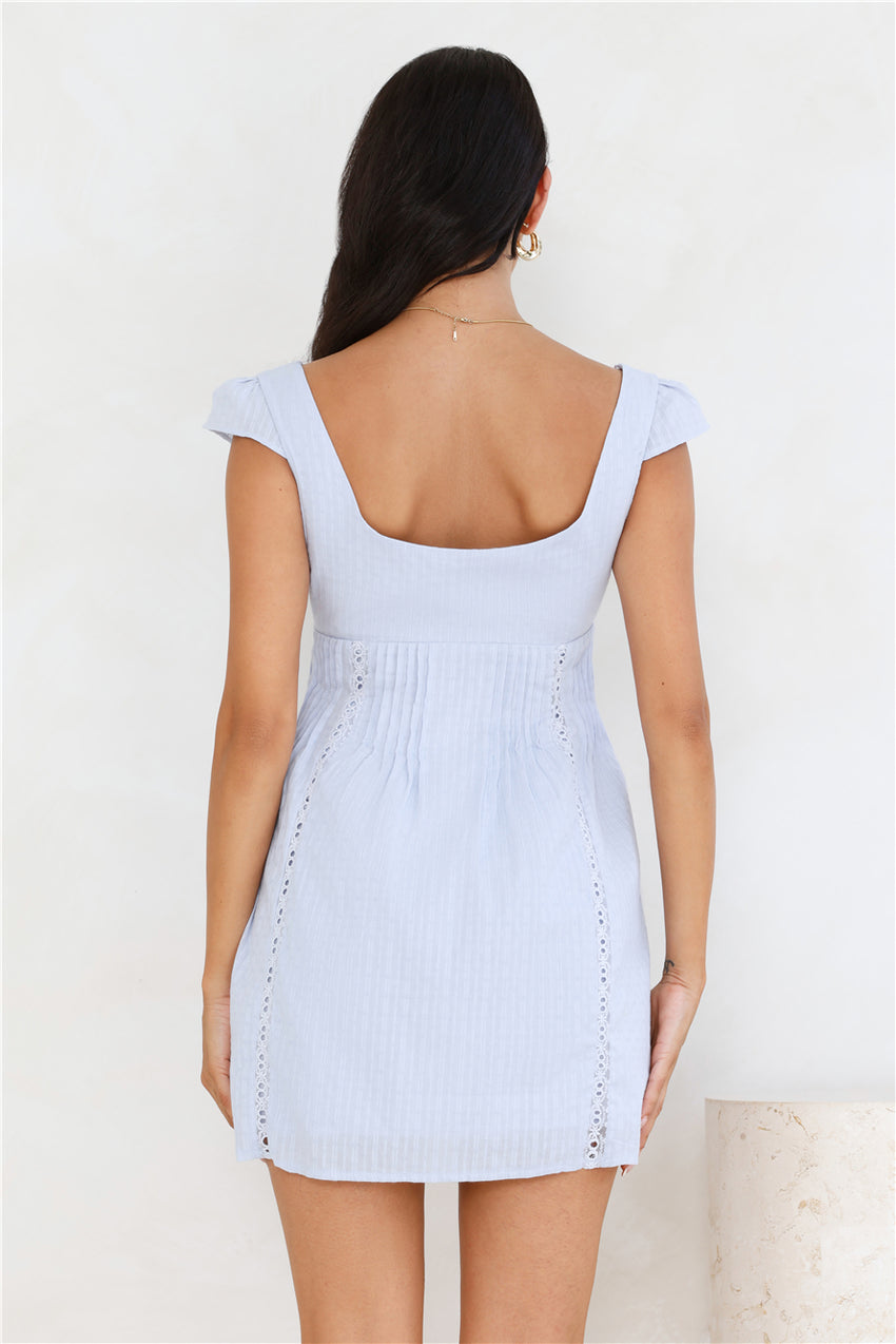 Oak Tree Mini Dress Blue