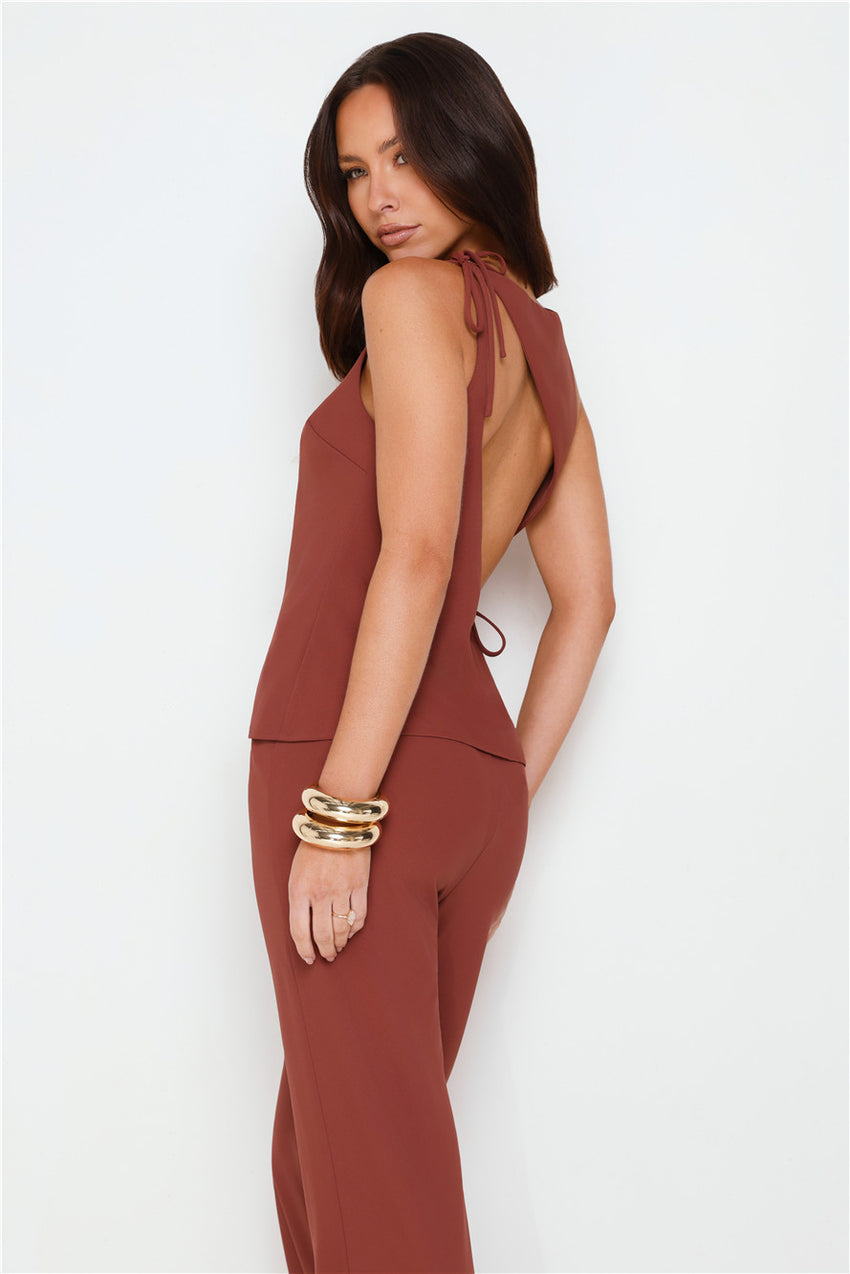 Tailor Theory Top Brown
