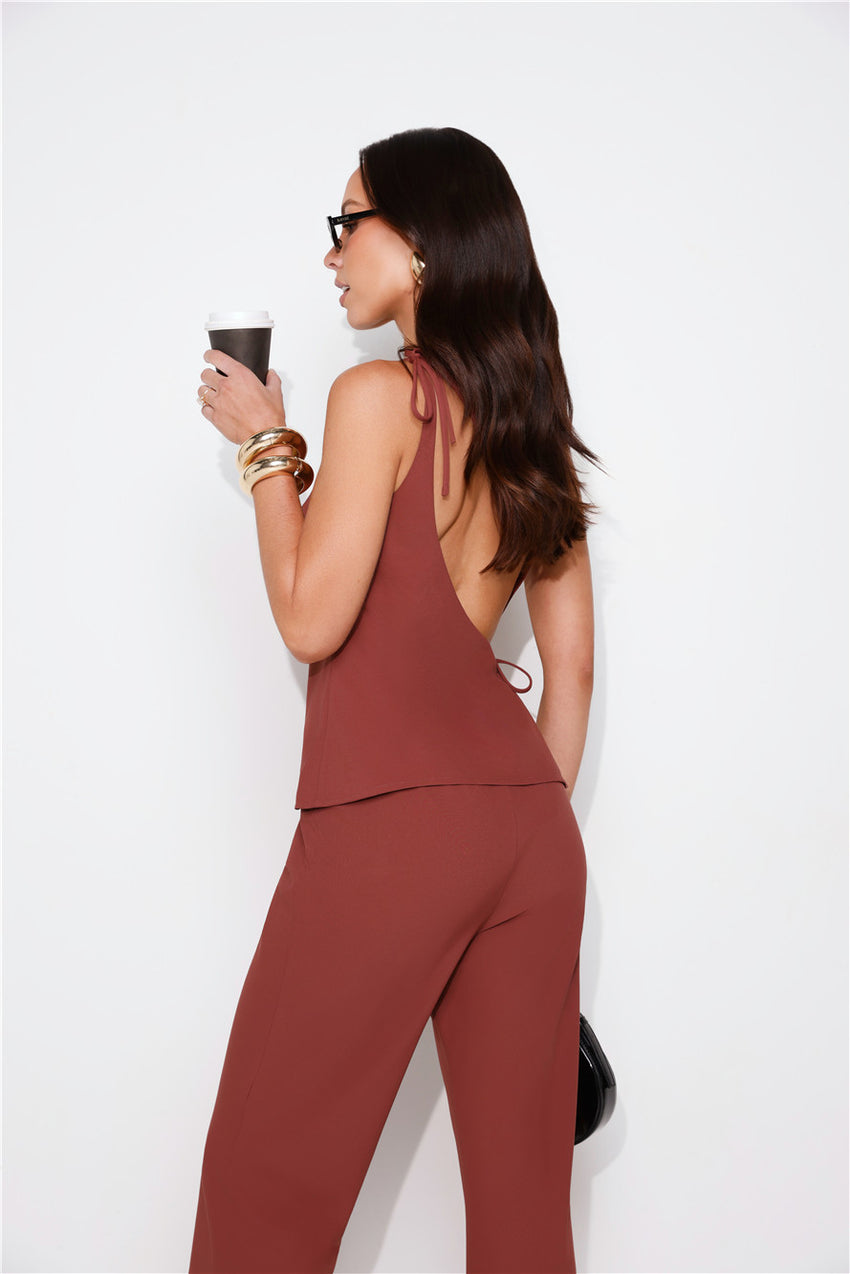 Tailor Theory Top Brown