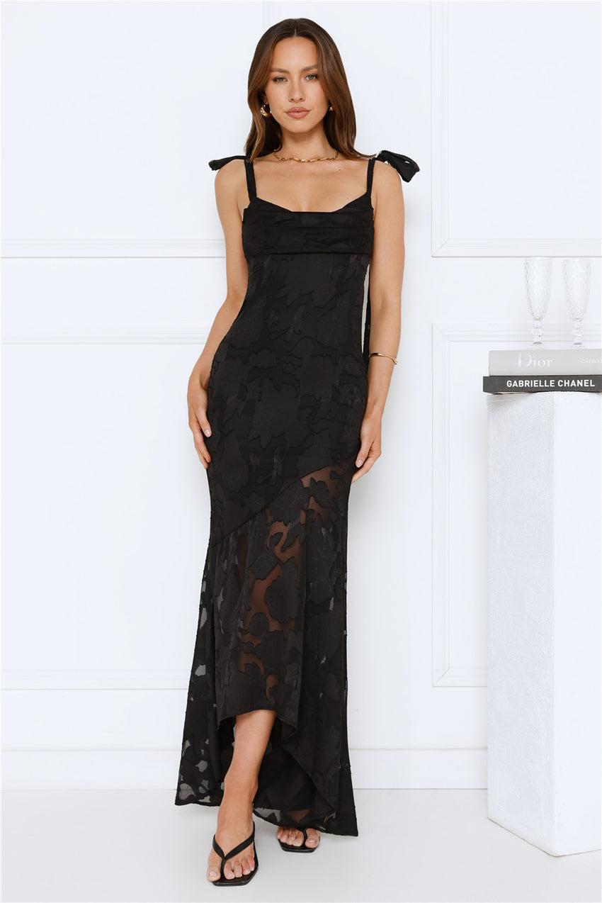 Enchanted Empire Maxi Dress Black