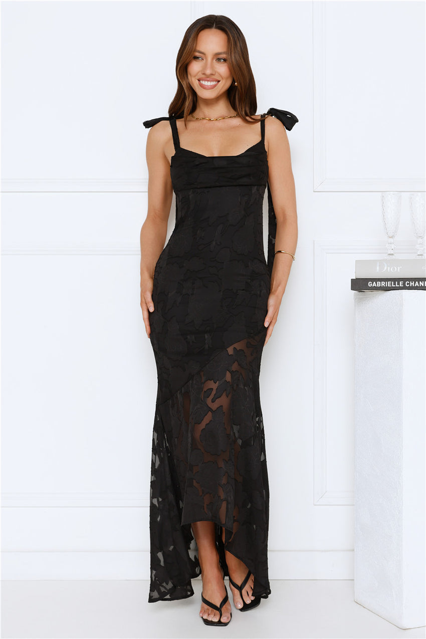 Enchanted Empire Maxi Dress Black