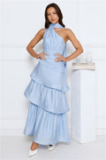 Cara One Shoulder Maxi Dress Blue