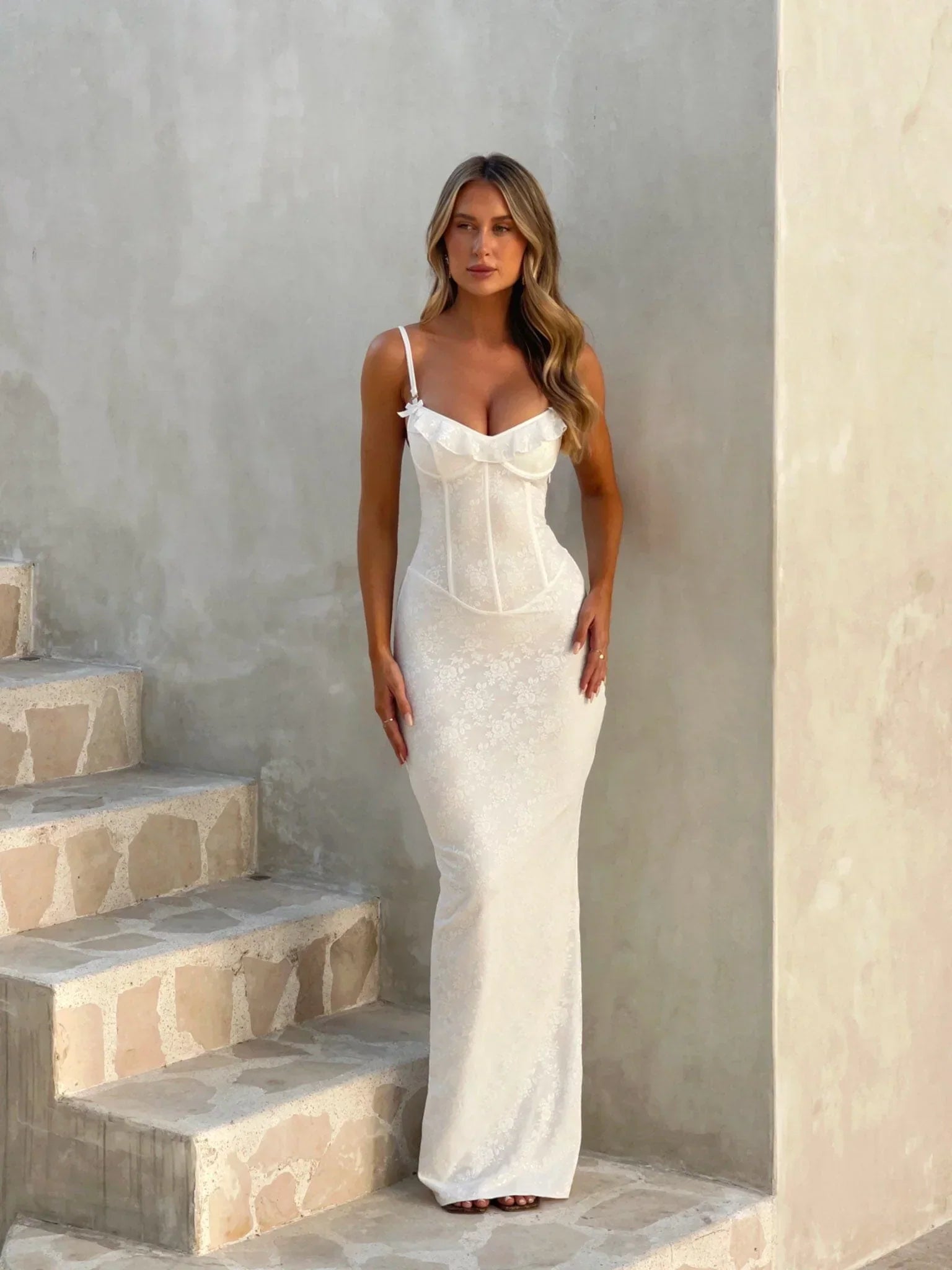 Dylan Maxi Dress White