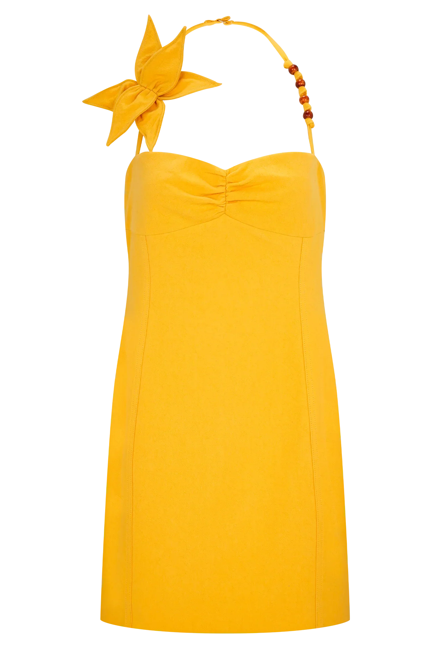 Reyes Cotton Floral Mini Dress - Butterscotch