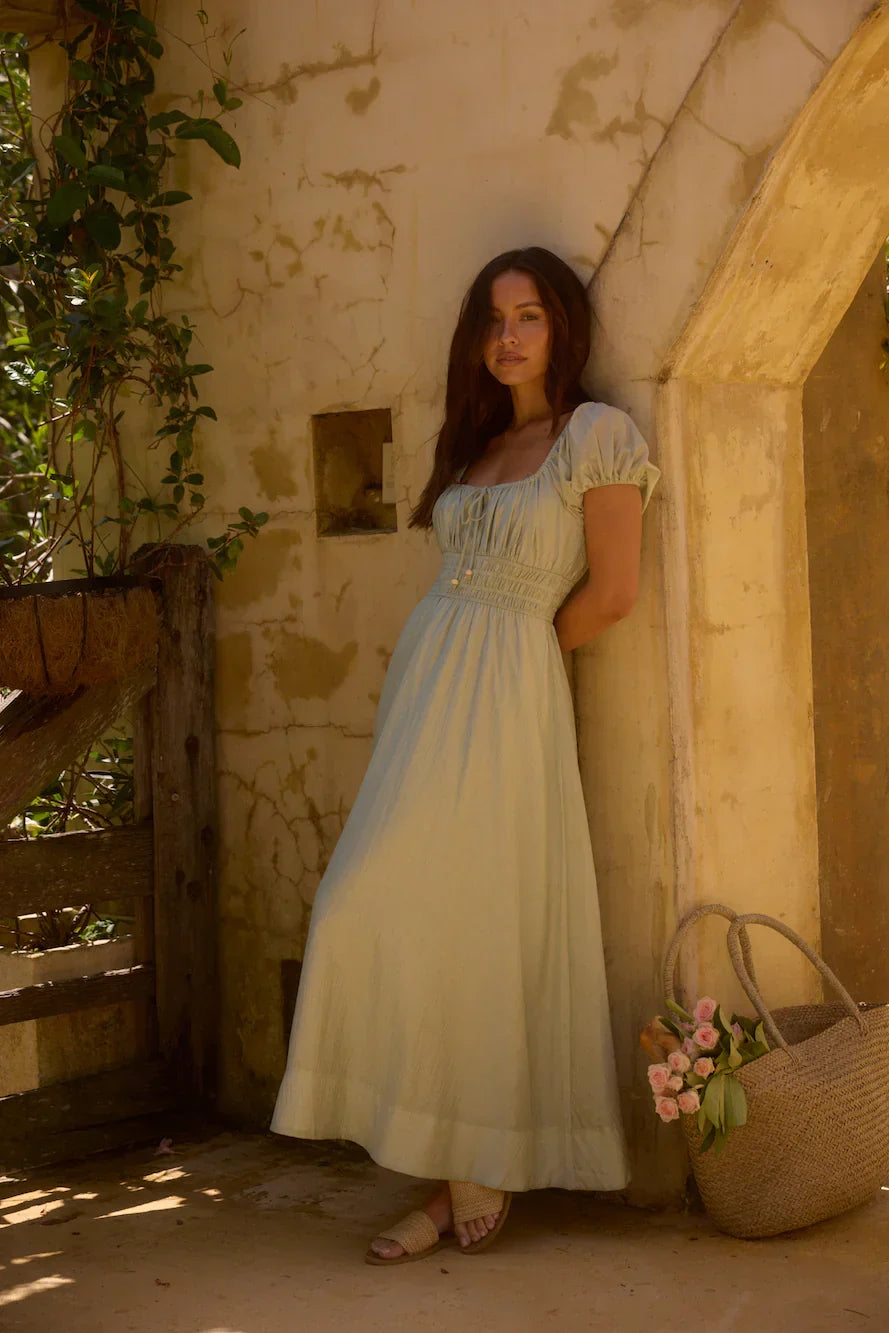 Sage Of Secrets Maxi Dress Green