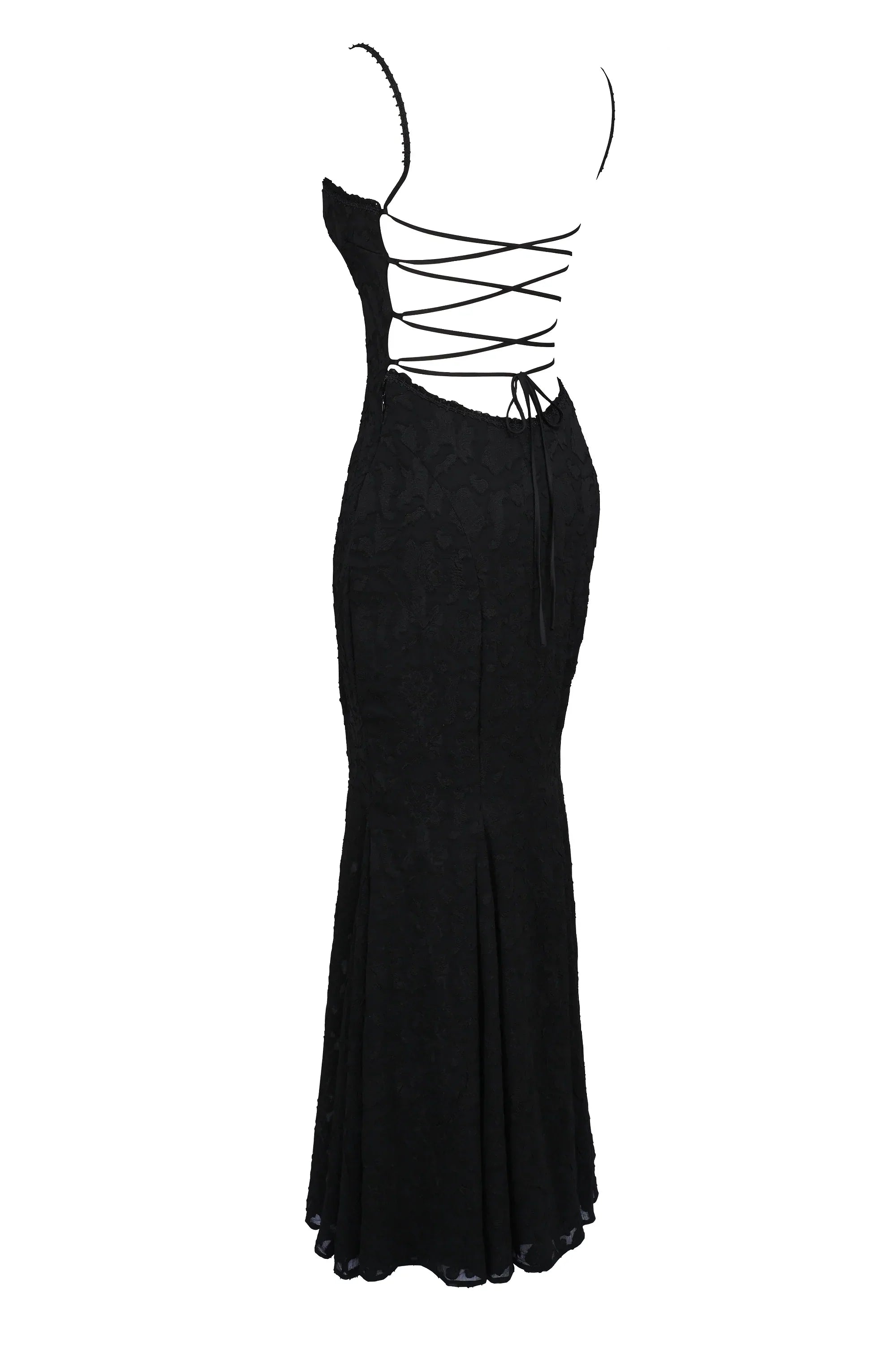 Black Lace Maxi Dress