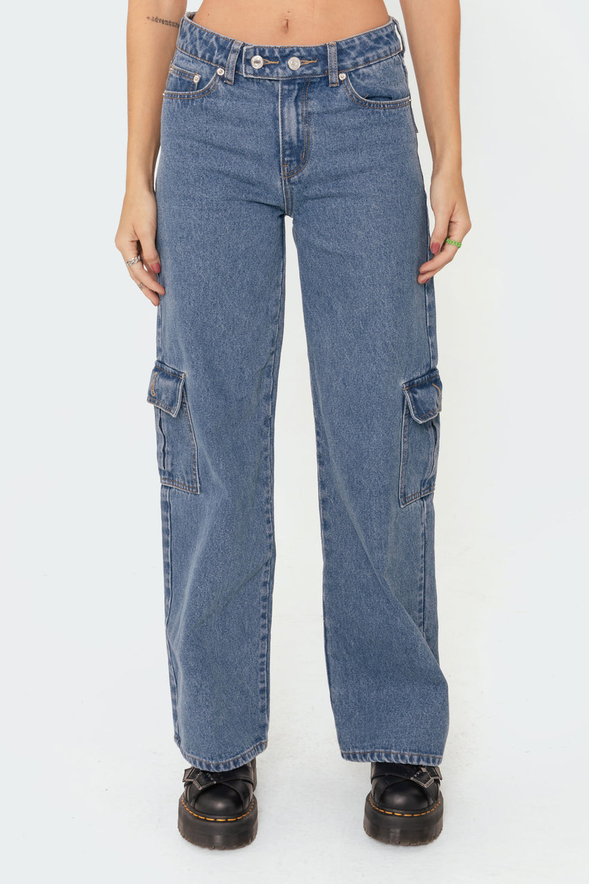 Deliah Low-Rise Cargo Jeans