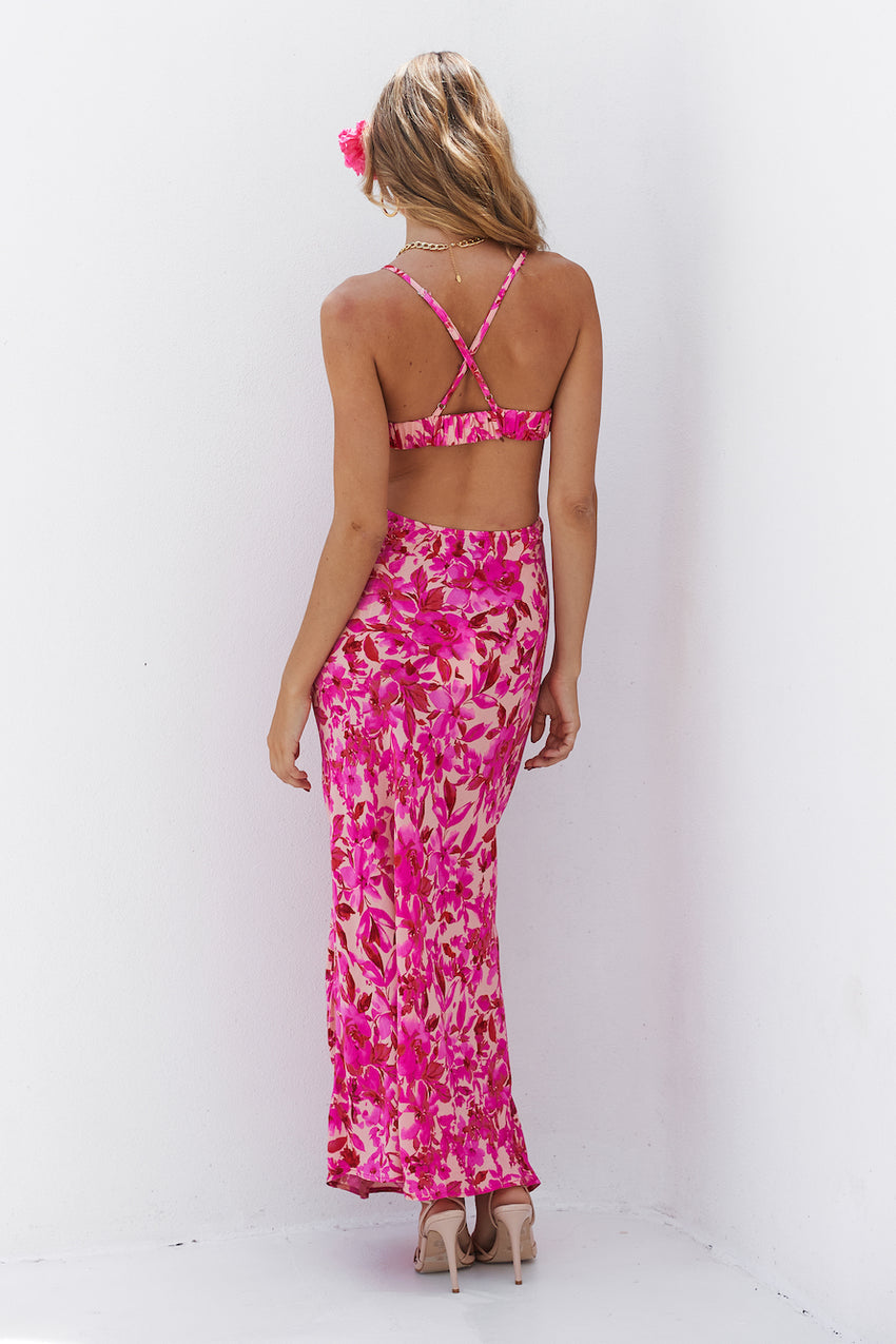 Count It In Midi Dress Pink