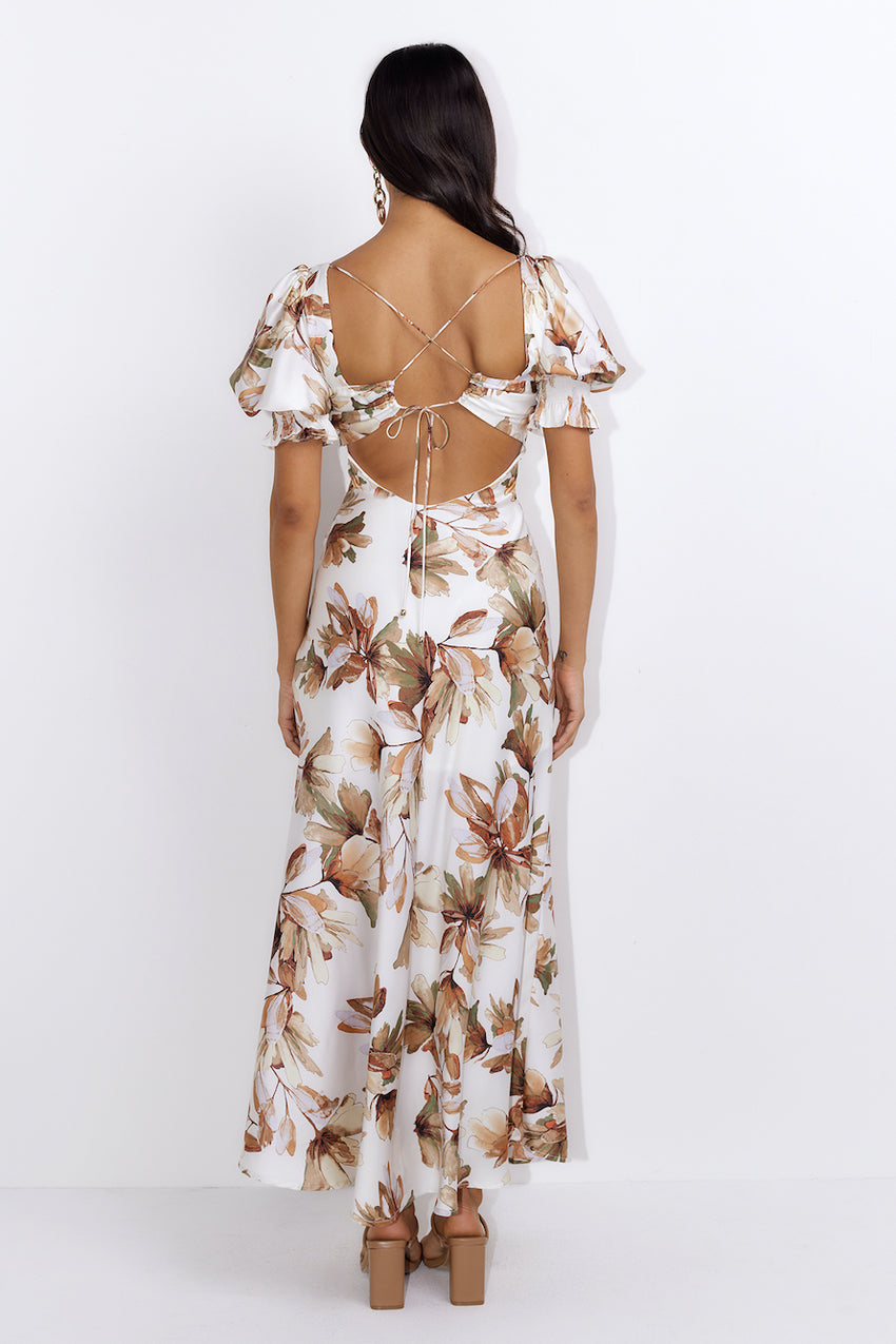 Under Island Trees Maxi Dress Brown