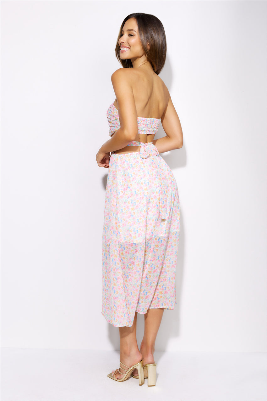Pretty And Girly Maxi Dress Pink