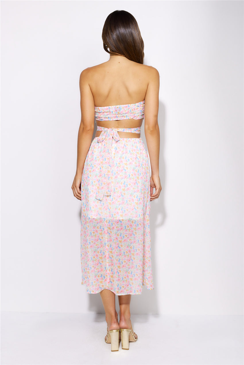 Pretty And Girly Maxi Dress Pink
