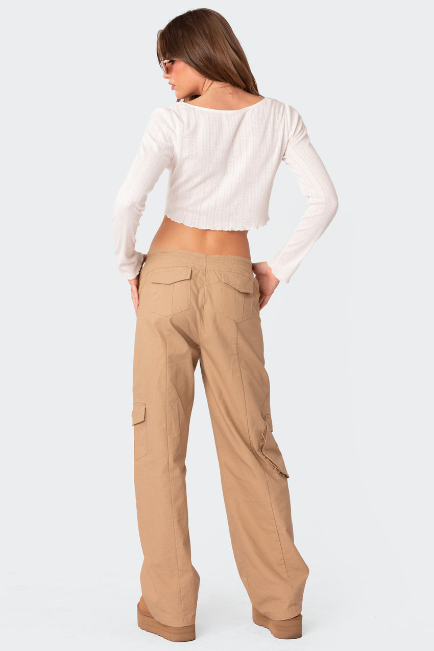 Pointelle Crop Top