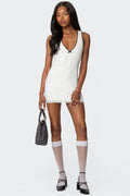 Selah Lace Contrast Mini Dress
