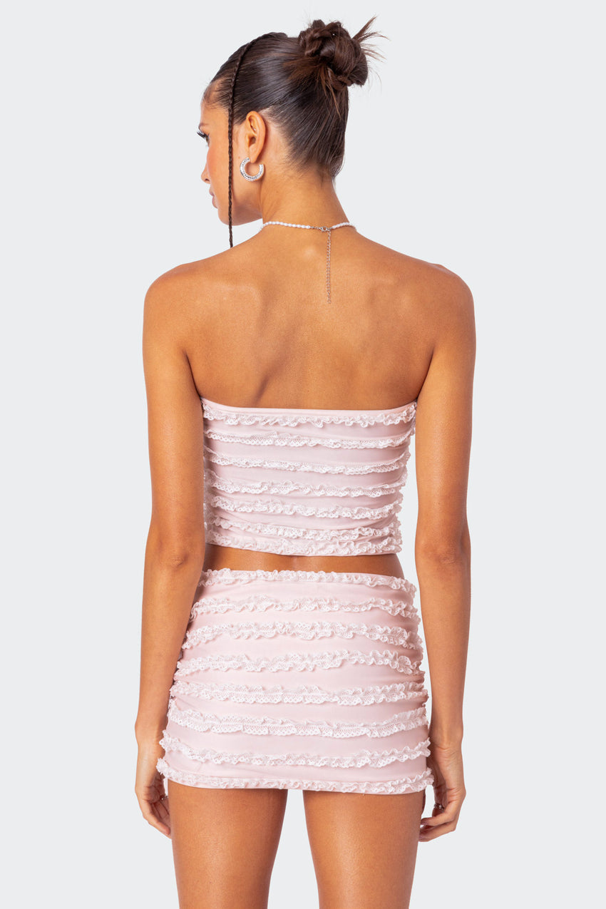 Izzy Ruffled Strapless Top
