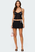 Dona Lacey Mesh Mini Skirt